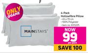 Mainstays 4-Pack Hollowfibre Pillow- Per Pack