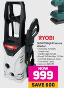 Ryobi 1600 W High Pressure Washer