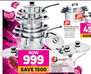 Tissolli 21-Piece Crown Stainless Steel Pot Set- Per Set
