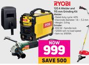 Ryobi 120 A Welder And 115 mm Grinding Kit 