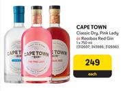 Cape Town Classic Dry, Pink Lady Or Rooibos Red Gin-750ml Each
