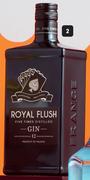 Royal Flush Premium Five Times Distilled Gin, Amber Gin Or Luxe Noir Gin-750ml Each