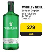 Whitley Neill London Dry Gin & Flavours-750ml Each