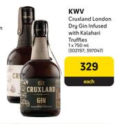 KWV Cruxland London Dry Gin Infused With Kalahari Truffles-750ml Each