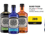 Blind Tiger Gin, Blue Or Orange-750ml Each