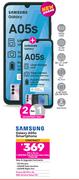 2 x Samsung Galaxy A05s Smartphone-On 1.3GB Red Top Up Core More Data + Flexi 80