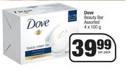 Dove Beauty Bar Assorted-4 x 100g Per Pack