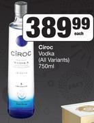 Ciroc Vodka-750ml Each