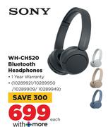Sony WH-CH520 Bluetooth Headphones-Each