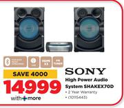 Sony High Power Audio System SHAKE70D