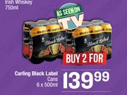 Carling Black Label Cans-2 x 6x500ml 