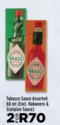 Tabasco Sauce Assorted (Excl. Habanero & Scorpion Sauce)-For 2 x 60ml