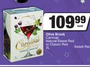 Olive Brook Carnival Natural Sweet Red Or Classic Red-3L Each