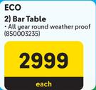 Eco Bar Table 850003235-Each