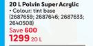 Plascon Polvin Super Acrylic-20Ltr 