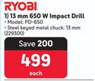 Ryobi 13mm 650W Impact Drill 229300