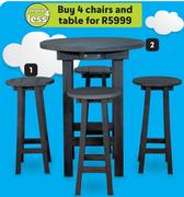 Eco 4 Bar Chairs And Table
