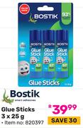 Bostik Glue Sticks 820397-3 x 25g