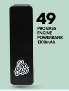 Pro Bass Engine Power Bank 1200mAh