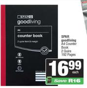Spar Good Living A4 Counter Book 2 Quire 192 Pages-Each