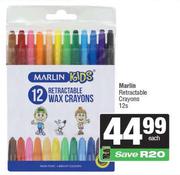 Marlin Retractable Crayons-12s Each