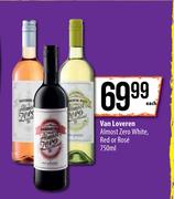 Van Loveren Almost Zero White, Red Or Rose-750ml Each