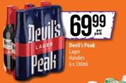 Devil's Peak Lager Handies-6 x 330ml Per Pack