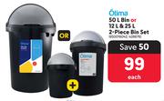 Otima 50L Bin Or 12L & 25L 2 Piece Bin Set-Each