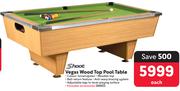 Shoot Vegas Wood Top Pool Table-Each