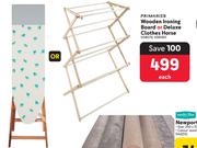 Primaries Wooden Ironing Board Or Deluxe Clothes Horse-Each