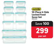 Addis 10 Piece 4 Side Locked Food Saver Set-Per Set