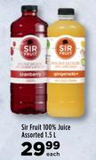 Sir Fruit 100% Juice Assorted-1.5L Each