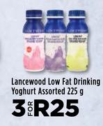 Lancewood Low Fat Drinking Yoghurt Assorted-For 3 x 225g
