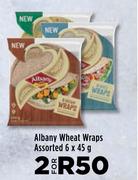 Albany Wheat Wraps Assorted-For 2 x 6 x 45g