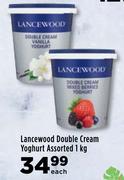 Lancewood Double Cream Yoghurt Assorted-1Kg Each