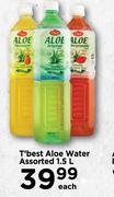T'best Aloe Water Assorted-1.5Ltr Each
