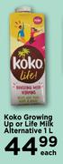 Koko Growing Up Or Life Milk Alternative-1Ltr Each