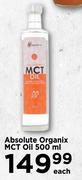 Absolute Organix MCT Oil-500ml Each