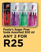 Footy's Sugar Free Soda Assorted-For Any 2 x 300ml