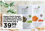 Happy Earth People Chickpea Fusilli, Red Lentil Fusilli Or Green Pea Penne-250g Each