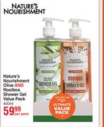 Nature Nourishment Olive And Rooibos Shower Gel Value Pack-400ml Per Pack