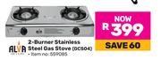 Alva 2 Burner Stainless Steel Gas Stove GCS04