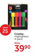 Croxley Highlighters 4 Pack