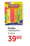 Penflex Highlighters 4 Pack