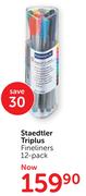 Steadtler Triplus Fineliners 12 Pack