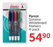 Parrot Slimline Whiteboard Markers 4 Pack