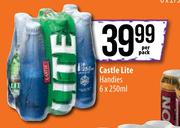 Castle Lite Handies-6 x 250ml Per Pack