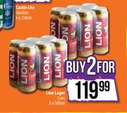 Lion Lager Cans-2 x 6 x 500ml 