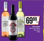 Van Loveren Almost Zero White Red Or Rose-750ml Each