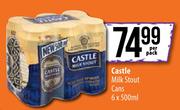 Castle Milk Stout Cans-6 x 500ml Per Pack